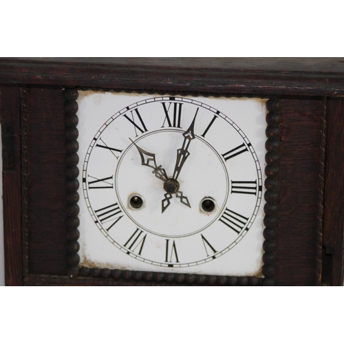 370 - ANTIQUE CLOCK CABINET 
29 X 36CM