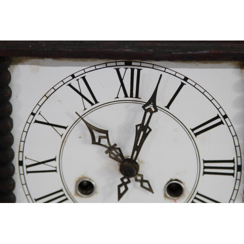 370 - ANTIQUE CLOCK CABINET 
29 X 36CM