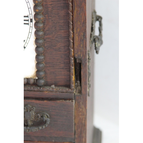 370 - ANTIQUE CLOCK CABINET 
29 X 36CM