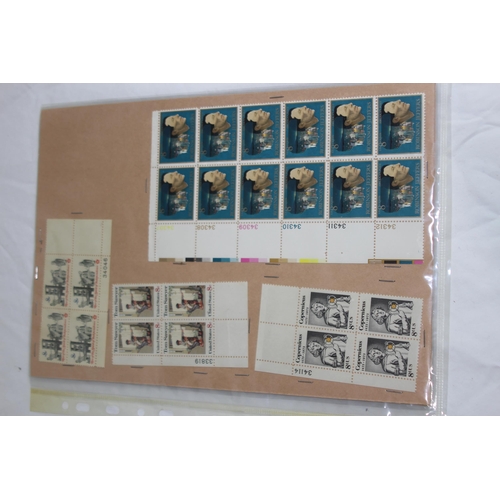 415 - QUANTITY OF EX U.S. POST OFFICE BLOCKS OF COMMEMORATIVE STAMPS