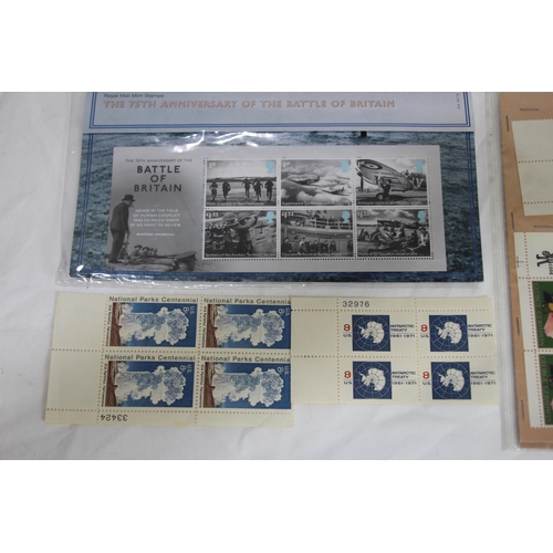 415 - QUANTITY OF EX U.S. POST OFFICE BLOCKS OF COMMEMORATIVE STAMPS