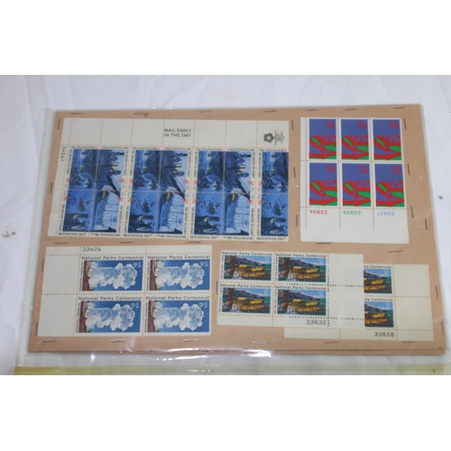 415 - QUANTITY OF EX U.S. POST OFFICE BLOCKS OF COMMEMORATIVE STAMPS