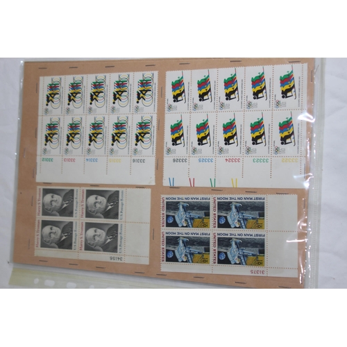 415 - QUANTITY OF EX U.S. POST OFFICE BLOCKS OF COMMEMORATIVE STAMPS