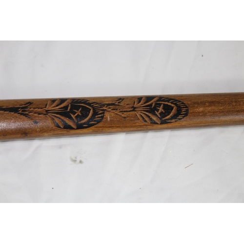 417 - MODERN MACE AND ORNATE WALKING CANE