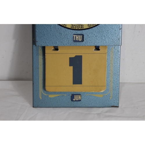 418 - VINTAGE CIBERTO METAL CALENDAR
39 X 26CM