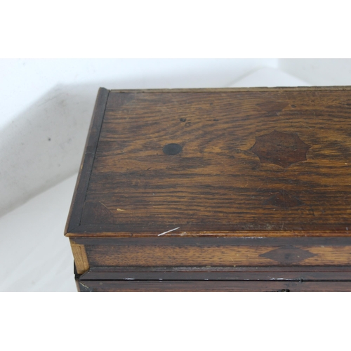 419 - VINTAGE OAK INLAID BOX
39 X 23.5 X 17CM