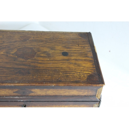 419 - VINTAGE OAK INLAID BOX
39 X 23.5 X 17CM