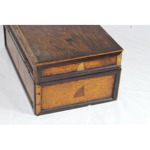 419 - VINTAGE OAK INLAID BOX
39 X 23.5 X 17CM