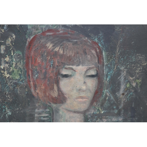 166 - OIL ON CANVAS OF MARY QUANT BY JOAN SOUTEN ROBERTSON 1962 (MQ)
81 X 71CM