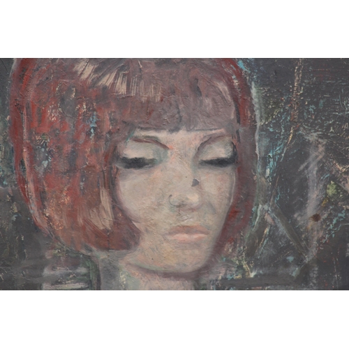 166 - OIL ON CANVAS OF MARY QUANT BY JOAN SOUTEN ROBERTSON 1962 (MQ)
81 X 71CM