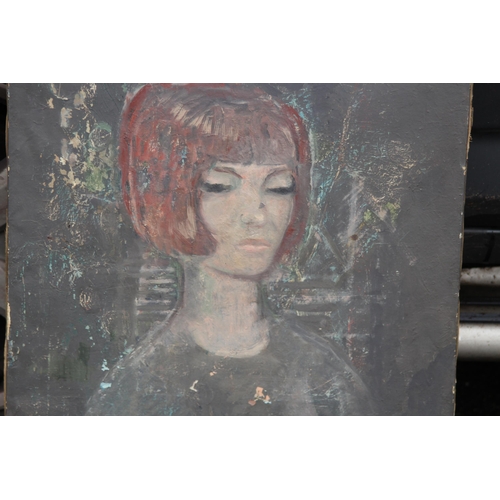 166 - OIL ON CANVAS OF MARY QUANT BY JOAN SOUTEN ROBERTSON 1962 (MQ)
81 X 71CM