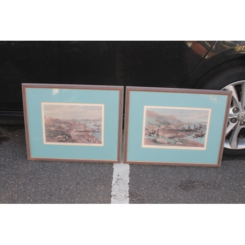 172 - 2 X ANTIQUE PRINTS OF HONG KONG
63 X 50CM