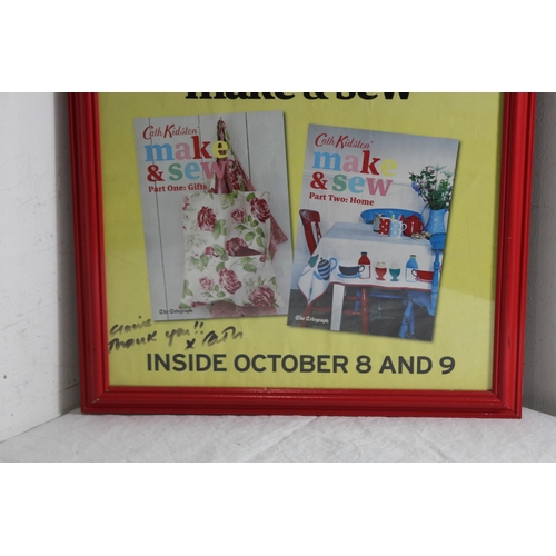 179 - SIGNED KATH KIDSON FRAMED POSTER 
65 X 48CM