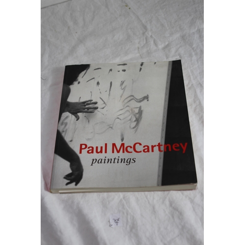 181 - PAUL McCARTNEY THE SPACE WITHIN US MEMROBILLIA FRAME WITH BOOK 
84 X 54CM