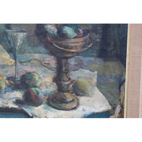 182 - OIL ON CANVAS OF STILL LIFE 
87 X 70CM