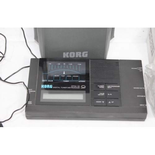 348 - QUANTITY OF MUSIC ACCESSORIES INCLUDING KORG TUNER