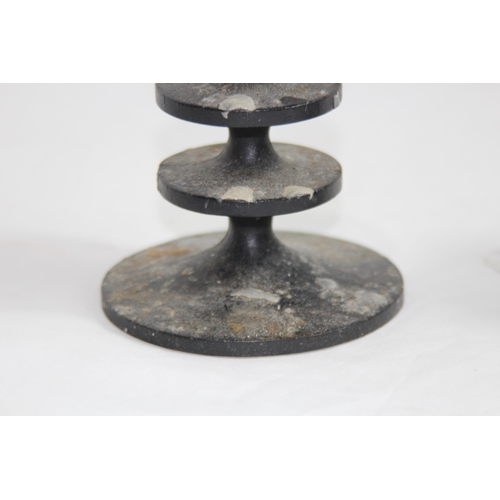 823 - PAIR OF MID CENTURY ROBERT WELSH CAST IRON CANDLESTICKS (MQ)
14CM