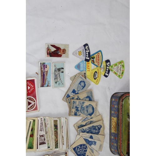 453 - QUANTITY OF CIGARETTE CARDS AND OLD TINS