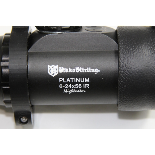 742 - NIKKO STIRLING PLATINUM 6-24 X 56 IR RIFLE SCOPE