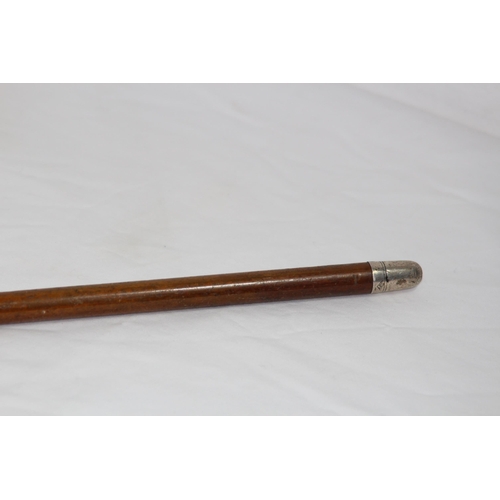 743 - SILVER TOP SWAGGER STICK - HIGHLAND LIGHT INFANTRY KINGS CROWN 1915