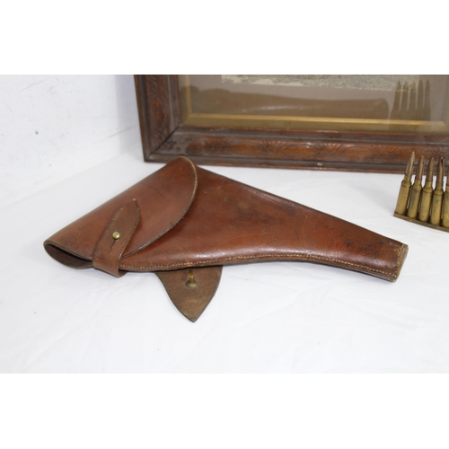 750 - QUANTITY OF MILITARY EPHEMERA INCLUDING HOLSTER