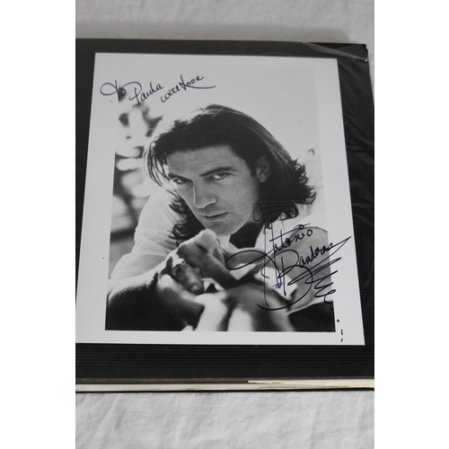 806 - ALBUM OF SIGNED FILM STAR PHOTOGRAPHS including DeNIRO,JONNY DEPP,BOB HOSKINS etc.......