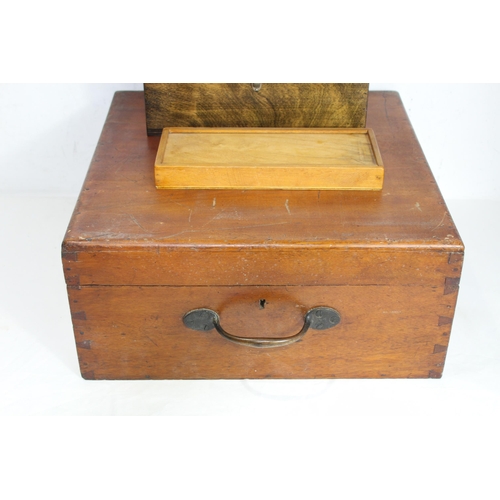 464 - VINTAGE DEED BOX AND TWO OTHERS
40 X 41 X 19CM