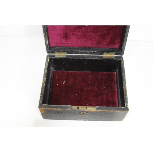 469 - ANTIQUE JEWELLERY BOX AND CONTENTS