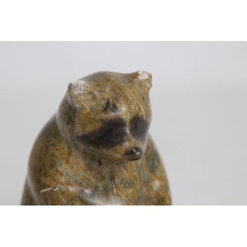 853 - VINTAGE SIGNED STONE RACOON FIGURE - EARS A/F
11.5CM