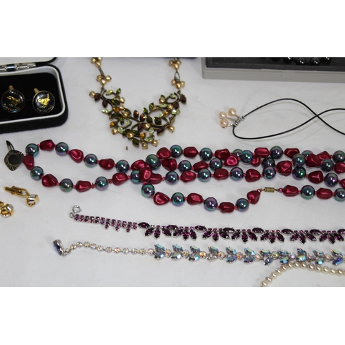 856 - QUANTITY OF BOXED COSTUME JEWELLERY