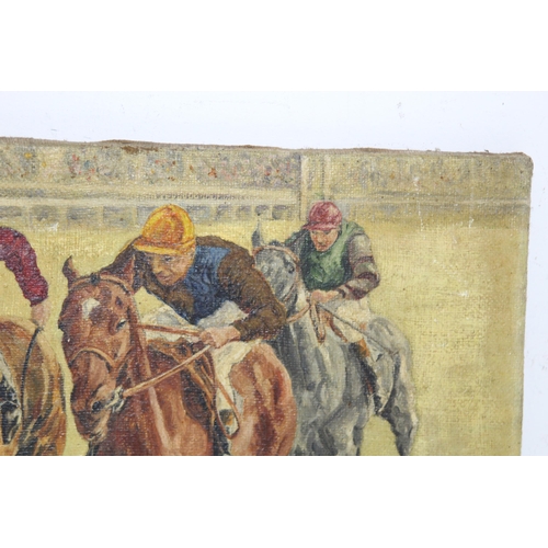 187 - OIL ON CANVAS OF A RACEHORSE SIGNED V. BERWYN JONES 1948
41 X 52CM