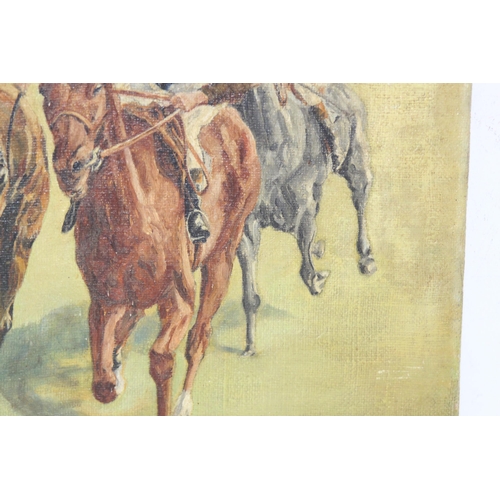 187 - OIL ON CANVAS OF A RACEHORSE SIGNED V. BERWYN JONES 1948
41 X 52CM