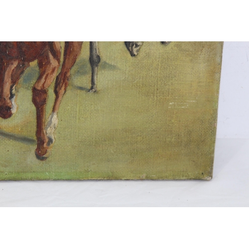 187 - OIL ON CANVAS OF A RACEHORSE SIGNED V. BERWYN JONES 1948
41 X 52CM