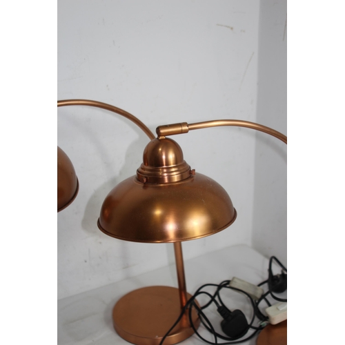 211 - PAIR OF COPPERED LAMPS
46CM