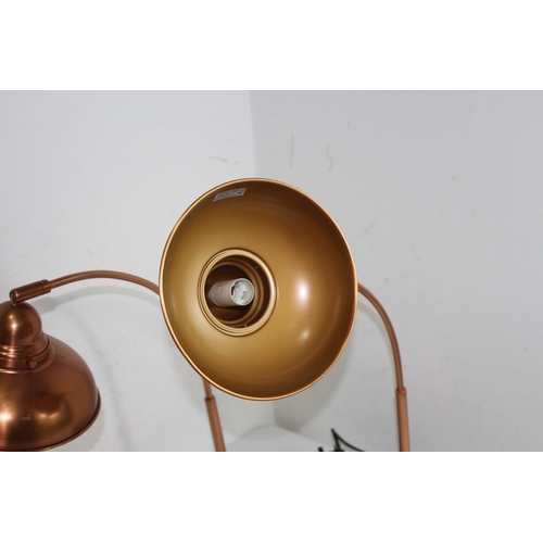 211 - PAIR OF COPPERED LAMPS
46CM