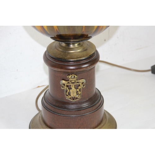 214 - 2 X VINTAGE OIL LAMPS
67CM