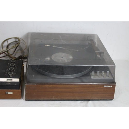 618 - VINTAGE GARRARD LAB 80 RECORD DECK AND PHILLIPS CASSETTE PLAYER (MQ)