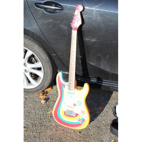 629 - SQUIER ELECTRIC GUITAR WITH HARD CASE