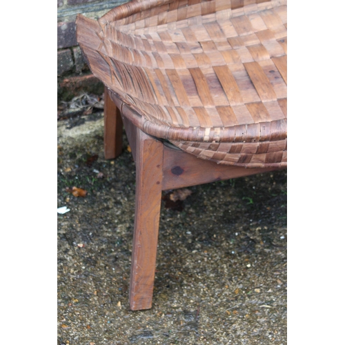 11 - VINTAGE EARLY 20TH CENTURY SOUTH EAST ASIAN BAMBOO BASKET HARVEST TABLE
74 X 55 X 44CM