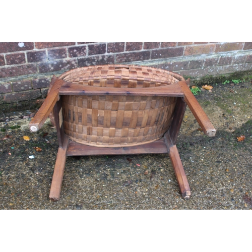 11 - VINTAGE EARLY 20TH CENTURY SOUTH EAST ASIAN BAMBOO BASKET HARVEST TABLE
74 X 55 X 44CM