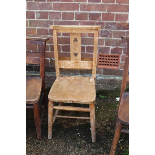 21 - 5 X PINE CHURCH CHAIRS AND STOOL
37 X 37 X 83CM