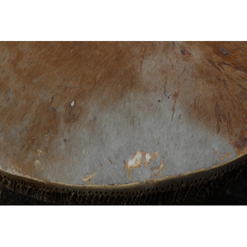 25 - RETRO HIDE DRUM COFFEE TABLE 
86 X 47CM