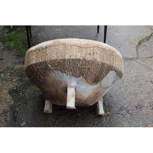 25 - RETRO HIDE DRUM COFFEE TABLE 
86 X 47CM