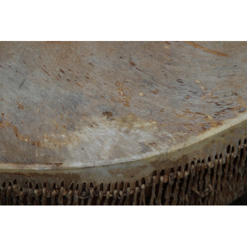 25 - RETRO HIDE DRUM COFFEE TABLE 
86 X 47CM