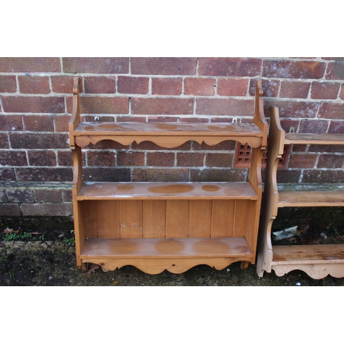 26 - QUANTITY OF PINE OPEN SHELVES x5
74 X 13 X 66CM