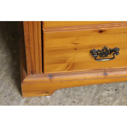 28 - LARGE PINE CHEST OF DRAWERS 
89 X 46 X 142CM