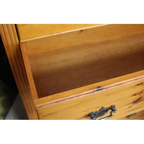 28 - LARGE PINE CHEST OF DRAWERS 
89 X 46 X 142CM