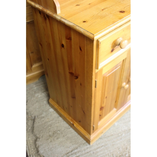 31 - TWO DOOR PINE DRESSER 
65 X 45 X 200CM