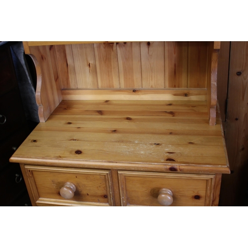 31 - TWO DOOR PINE DRESSER 
65 X 45 X 200CM