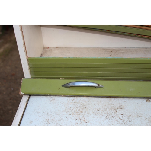 73 - 1950'S KITCHEN LARDER CUPBOARD WITH PULL OUT TABLE - A/F
82 X 45 X 174CM